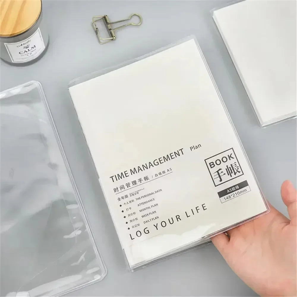 Waterproof PVC Transparent Protective Sleeve for A6 A5 Notebook Journal Planner Book Diary Protect Cover Office Supplies Oasis Select