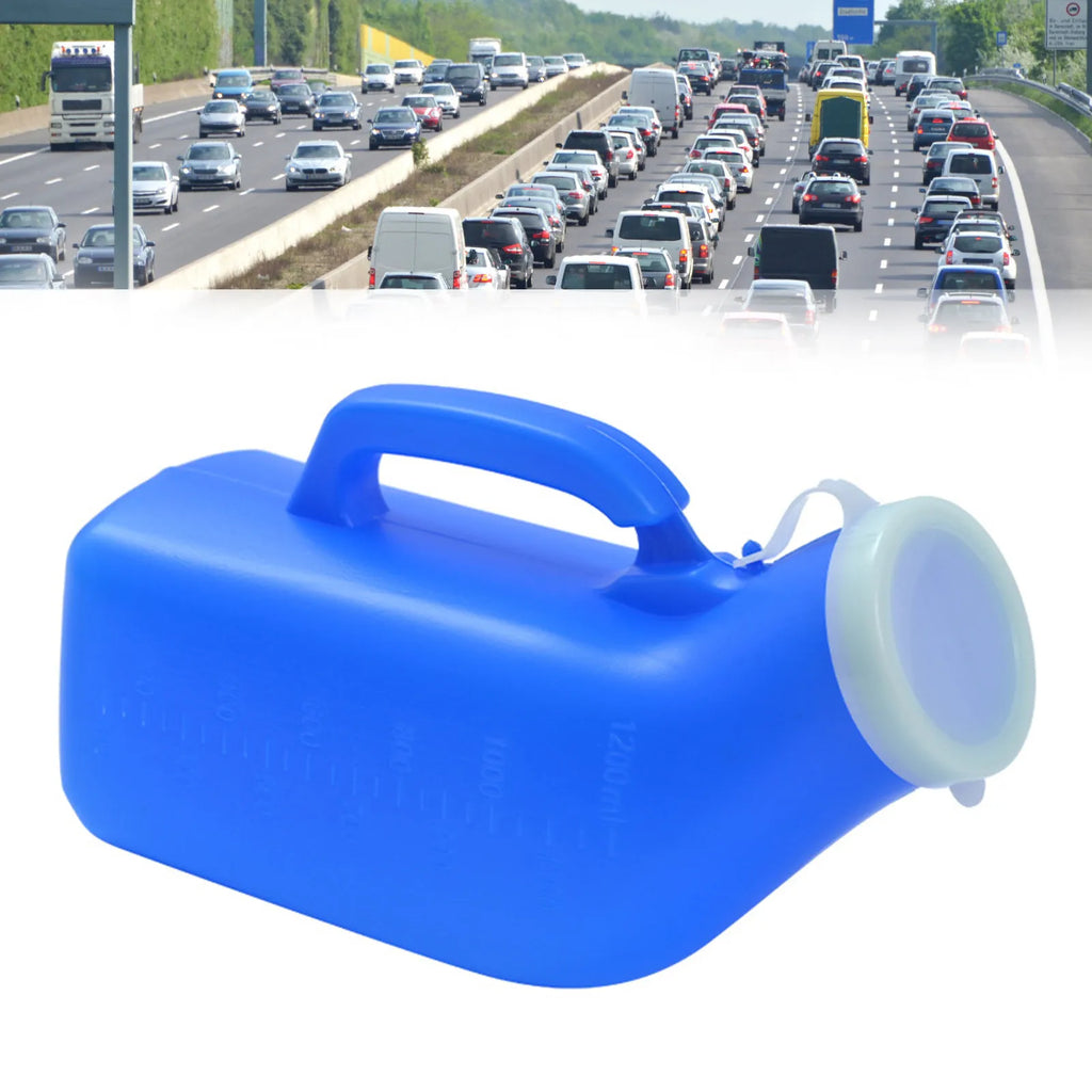 Portable Male Urinal Bottle 1200ml – Car, Camp & Elderly Portable Urinal Bottle Oasis Select