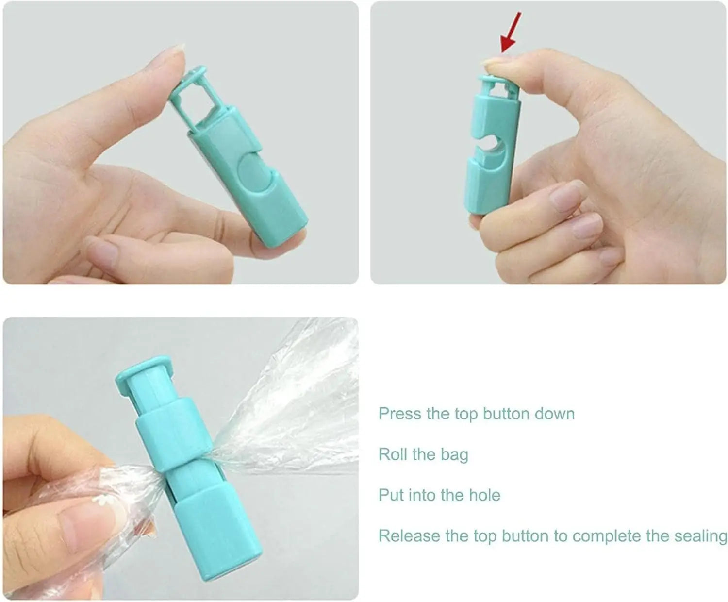 3pcs Reusable Food Bag Clips, for sealing snacks, chips, plastic bags, dried goods, kitchen supplies, locks in freshness Oasis Select