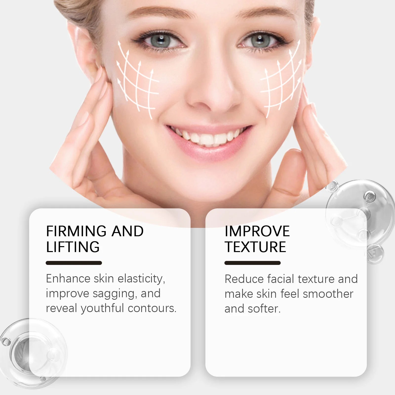 Collagen Facial Cream Deep Moisturizing Brighten Smooth Skin Reduce Fine Lines Improve Dullness Dryness Hyaluronic Acid Essence Oasis Select