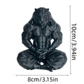 Meditating Tiger Warrior Figurine Muscular Black Anthropomorphic Tiger Sculpture Zen Animal Statue for Home & Office Decor Gift Oasis Select 10cm black