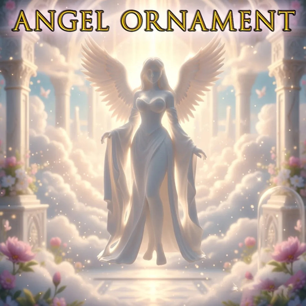 3D Printed Winged Goddess Angel Figurine Sacred Peace Desktop Statue Indoor Room Decor Housewarming Wedding Blessing Gift Oasis Select