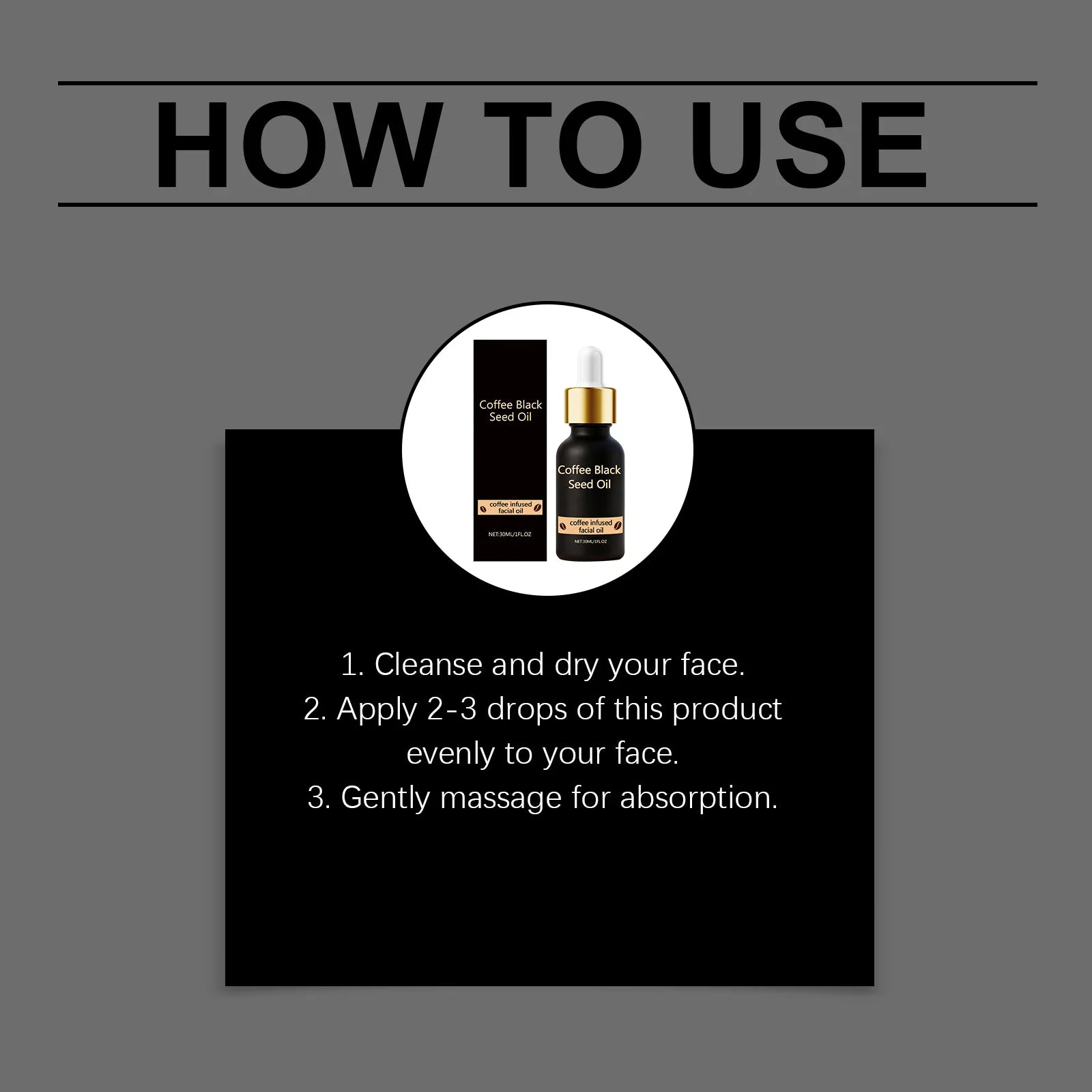 Coffee Black Seed Moisturizing Essential Oil Improve Drying Increases Skin Elasticity Barriers Repair Facial Nourishing Serum Oasis Select
