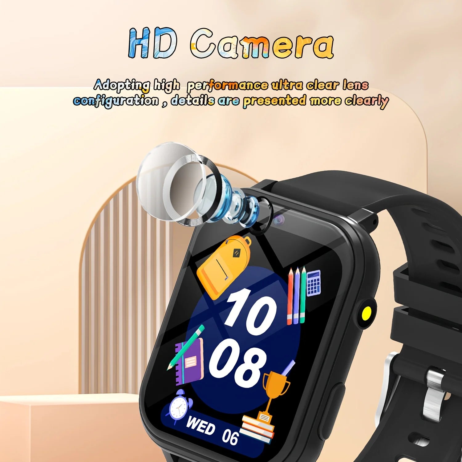 Kids' Smartwatch – 18 Games, Camera, LED Light & Pedometer