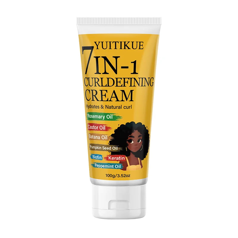 7-in-1 Curl Defining Cream – Batana Oil & Keratin Anti-Frizz