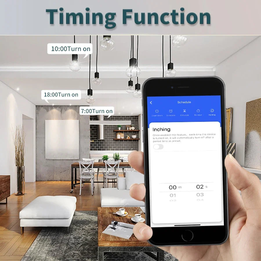 Tuya WiFi Smart Switch 433Mhz Relay Receiver Wireless 1/2/3 Gang 86 Wall Panel Switch APP Control Works with Alexa Google Home Oasis Select