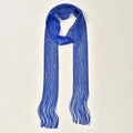 Striped Silk Scarf Women Lightweight Breathable Fashion Neck Head Scarf Daily Office Travel Beach Accessory Office Daily Wear Oasis Select Blue