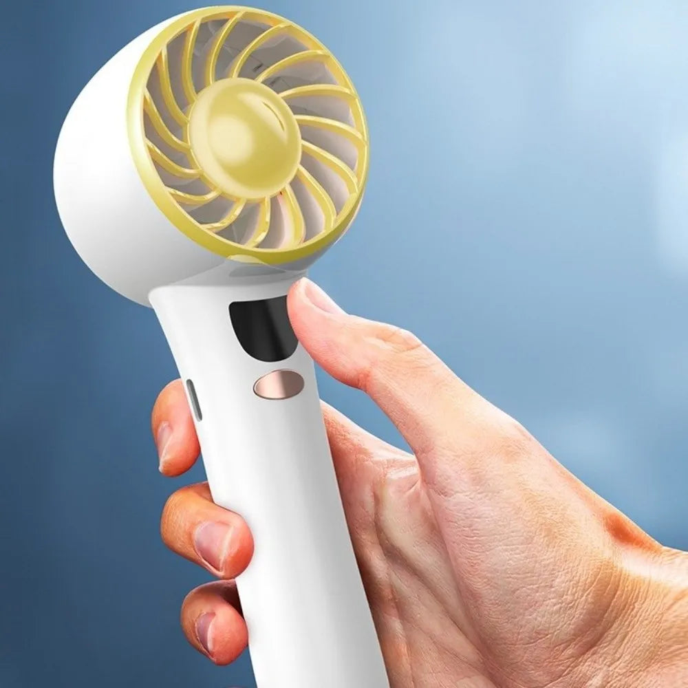 Digital Display Mini Handheld Fan 5 Speeds Long Battery Life USB Rechargeable Fan Telescopic Bracket Quiet High Speed Fan Summer Oasis Select