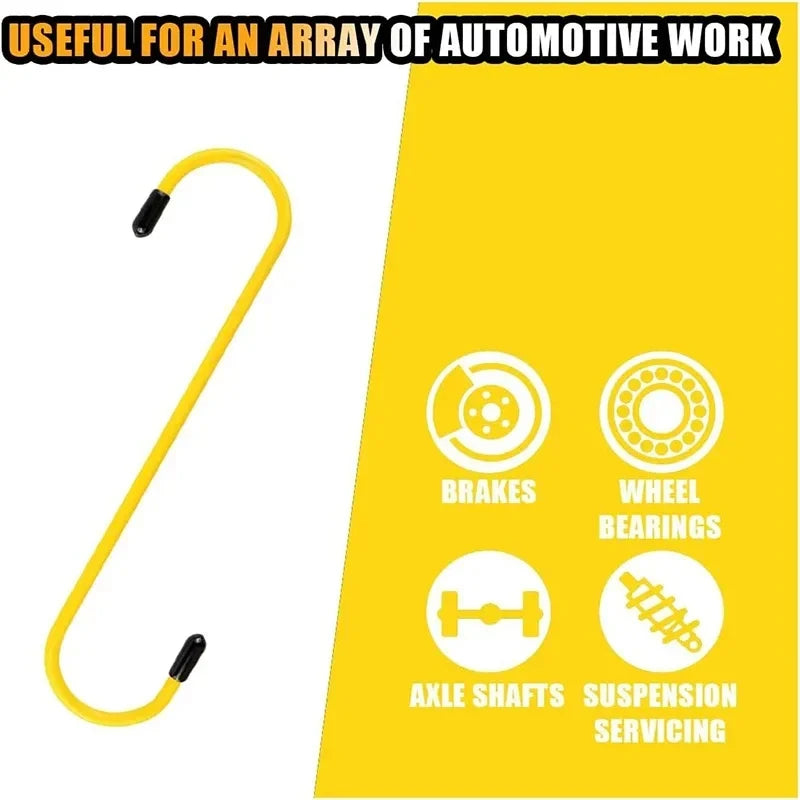 Car Brake Caliper Hooks Auto Brake Caliper Hangers Hooks with Rubber Tips Universal Tools for Brake Bearing Axle Suspension Work Oasis Select