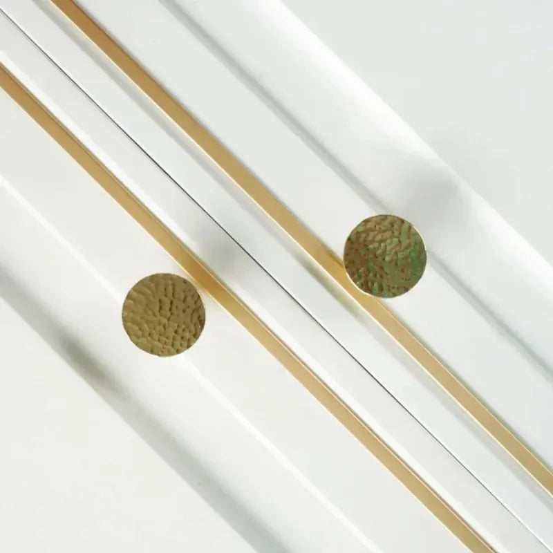 Nordic Solid Brass Furniture Knobs Golden Unique Pattern Cabinet Knobs and Handles Shoe Cabinet Bookcase Drawer Knobs Oasis Select
