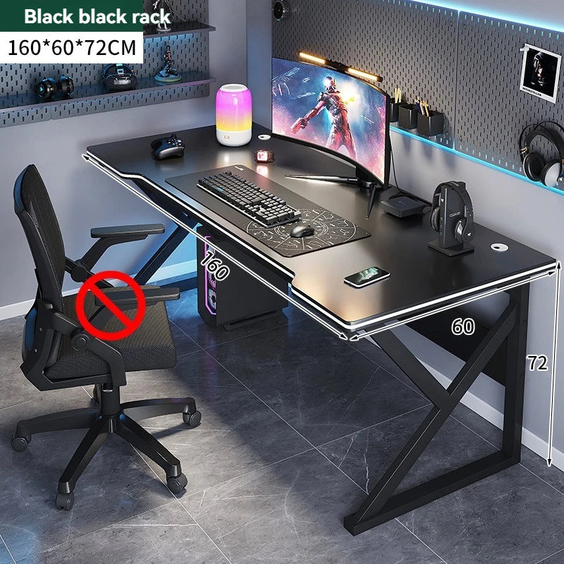 Computer desk, home desk, student learning desk, simple gaming desk, e-sports desk, workbench, office desk Oasis Select Black Type E