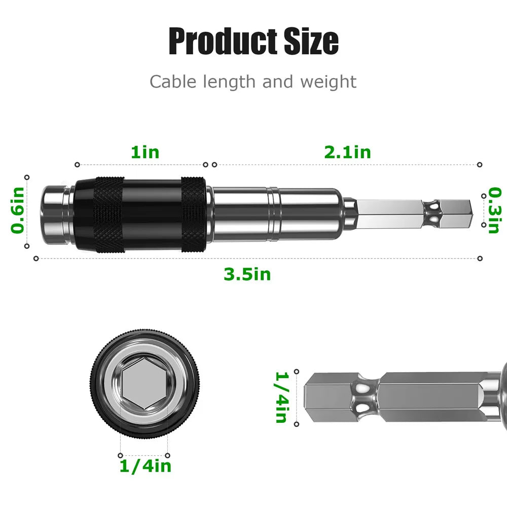 1/4"Hex Magnetic Pivoting Drill Bit Quick Change Drive Guide Drill Pivoting Bit Holder for Tight Spaces Magnetic Bit Tip Holder Oasis Select