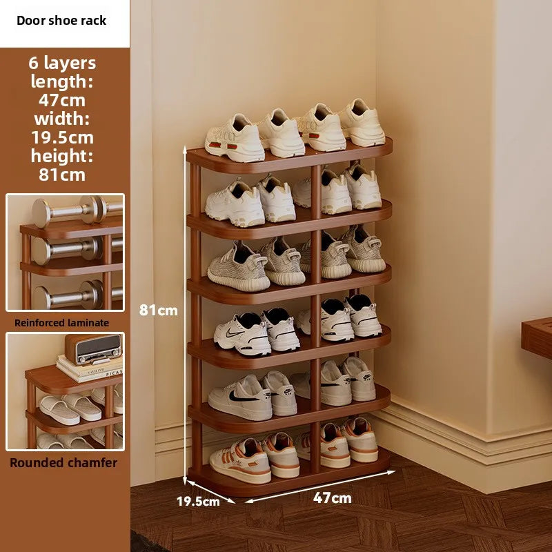 Simple shoe rack household door shoe cabinet multi-layer small narrow home shelf storage entrance bedroom living room dormitory Oasis Select 6th floor