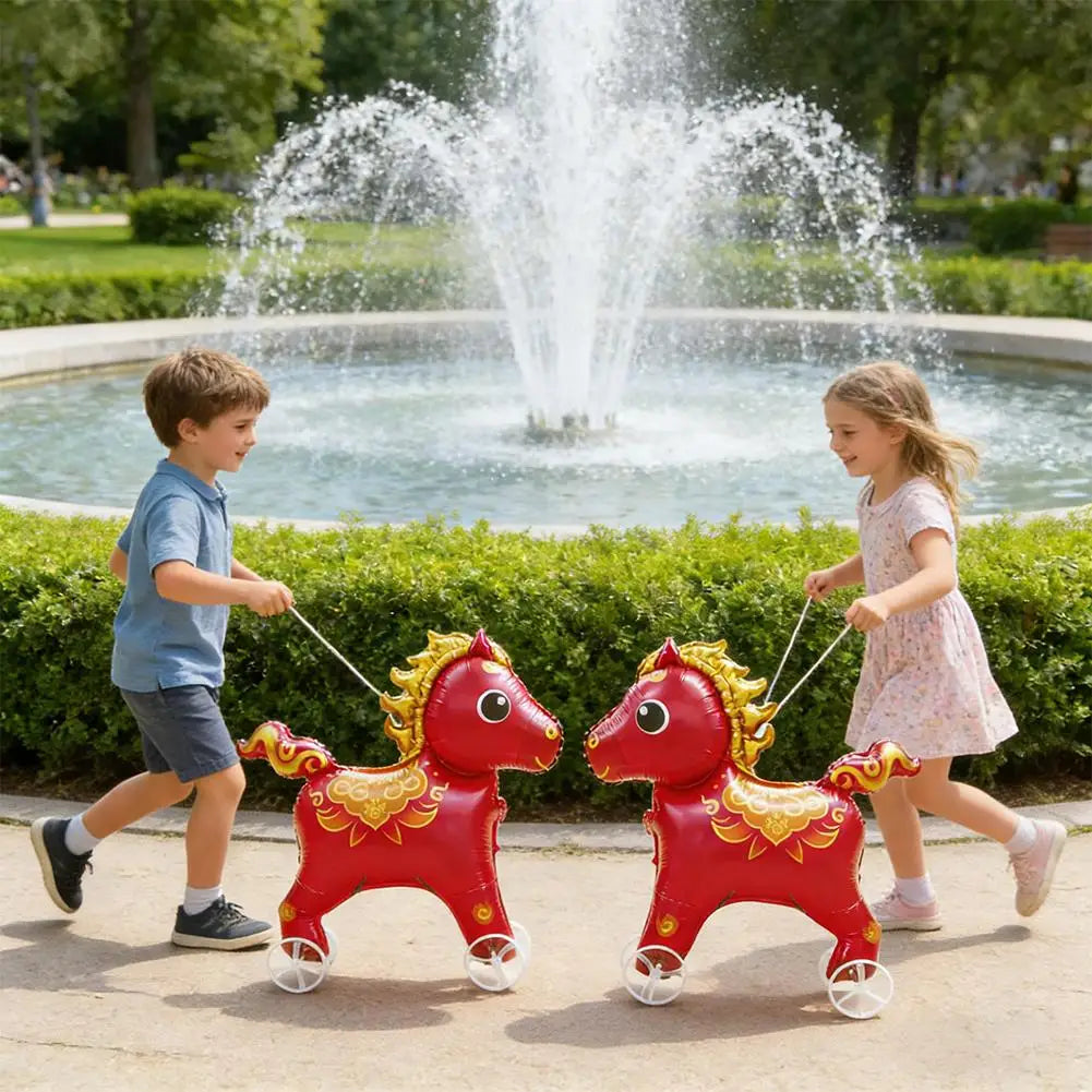 Walking Animal Foil Balloons with Wheels – Kids Party Decor