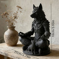 Meditation Wolf Figurines Mystical Werewolf Statue Gothic Style Animal Think Ornaments Home Office Bedroom Yoga Room Decor Gifts Oasis Select Meditation Wolf