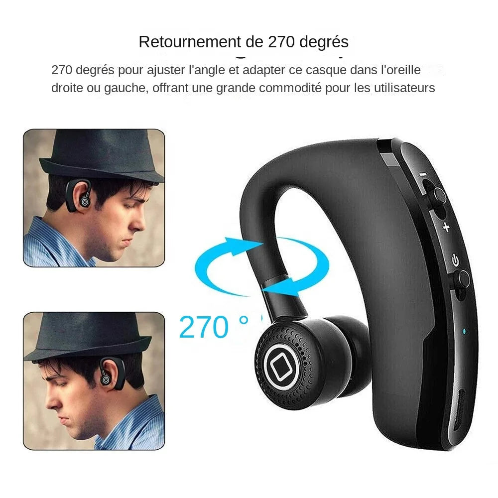 Single-Ear Driving Bluetooth Earphone for Hands-Free Communication Car Ear Hook Headset Wireless Headphones over Ear Gaming Oasis Select