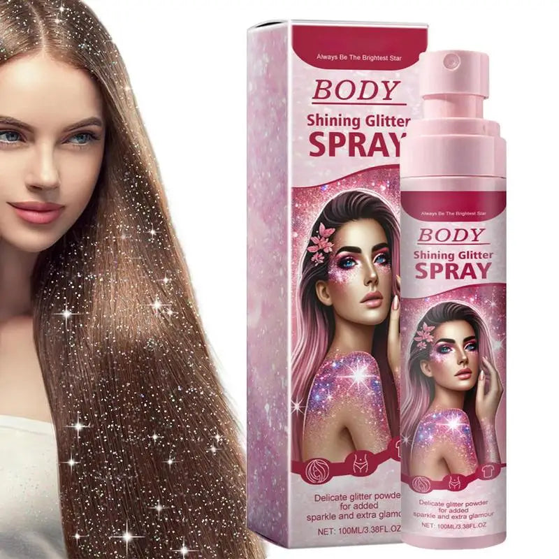 Shimmery Spray Shiny Glitter Spray Hair Shimmery Glitter Spray Hair And Body Washable Temporary Hair Body Glitter Color Spray Oasis Select