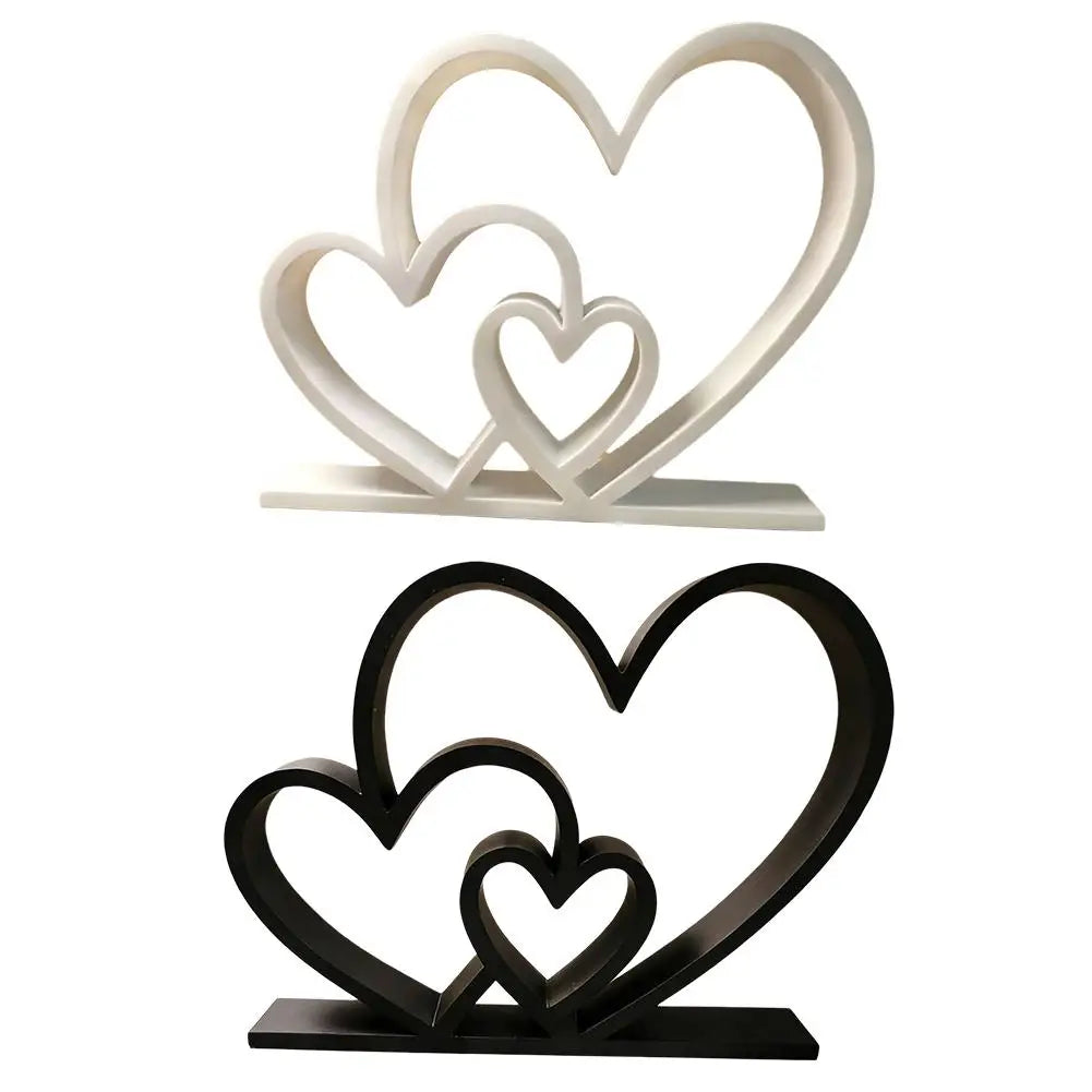 Intertwined Heart Sculpture – Minimalist Home Decor & Gift
