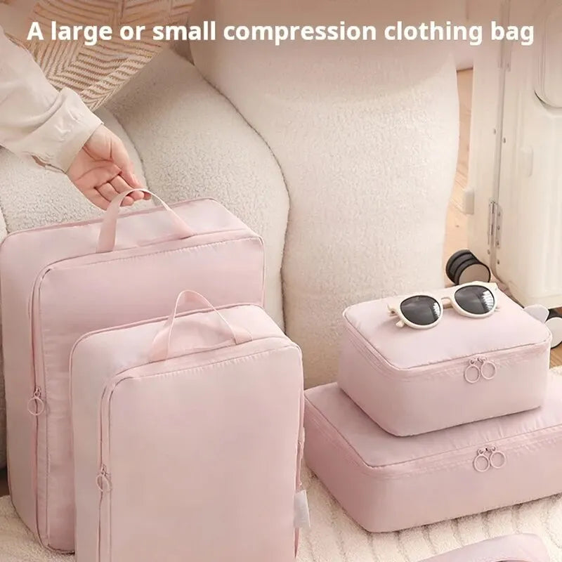 Vacuum Compression Storage Bags, Space Saver Bags for Clothes-Waterproof Travel Organizer,Portable for Moving & Seasonal Storage Oasis Select
