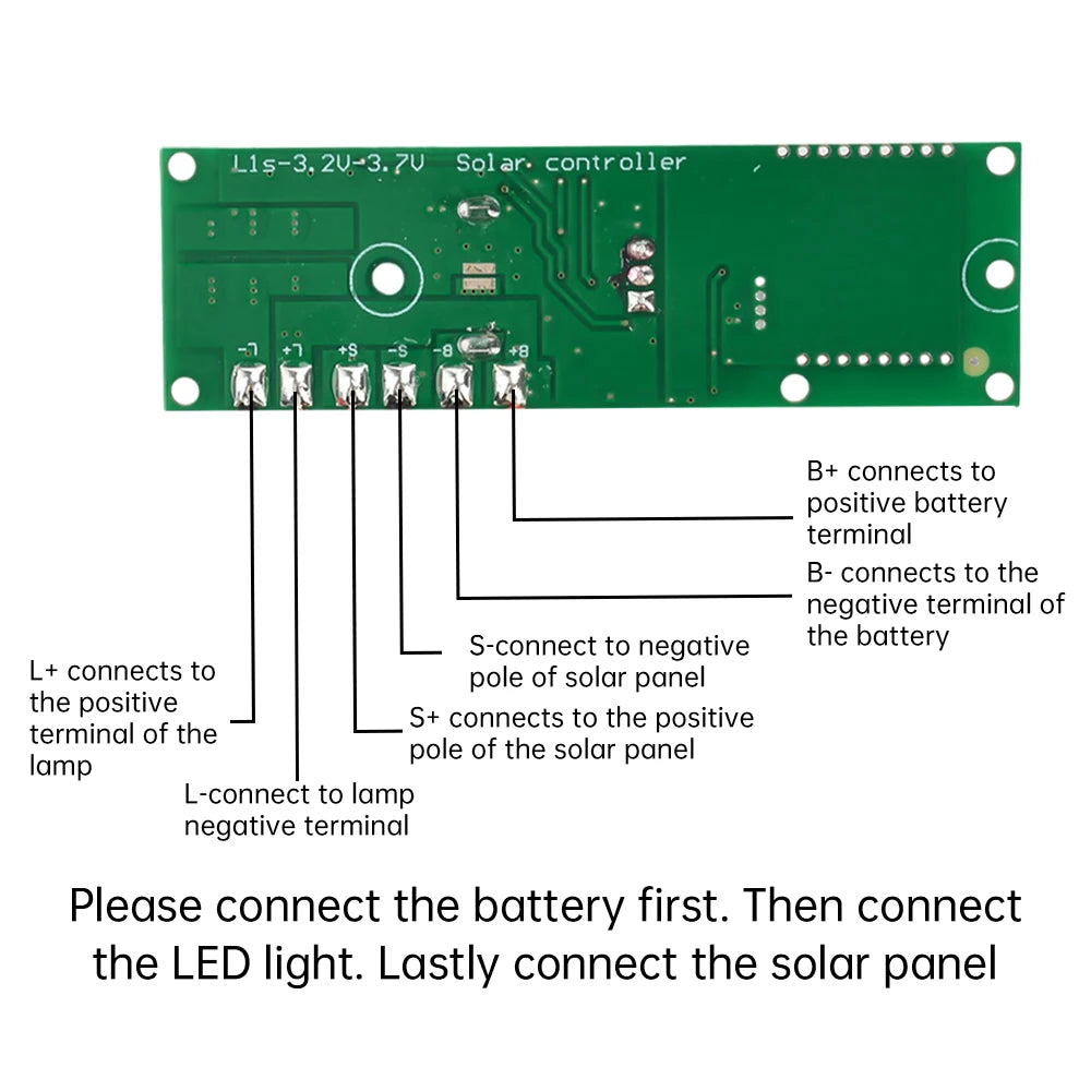3.2V/3.7V Solar Street Light Control Panel Circuit Board Remote Control Long Bright Automatically Reduce Power Oasis Select