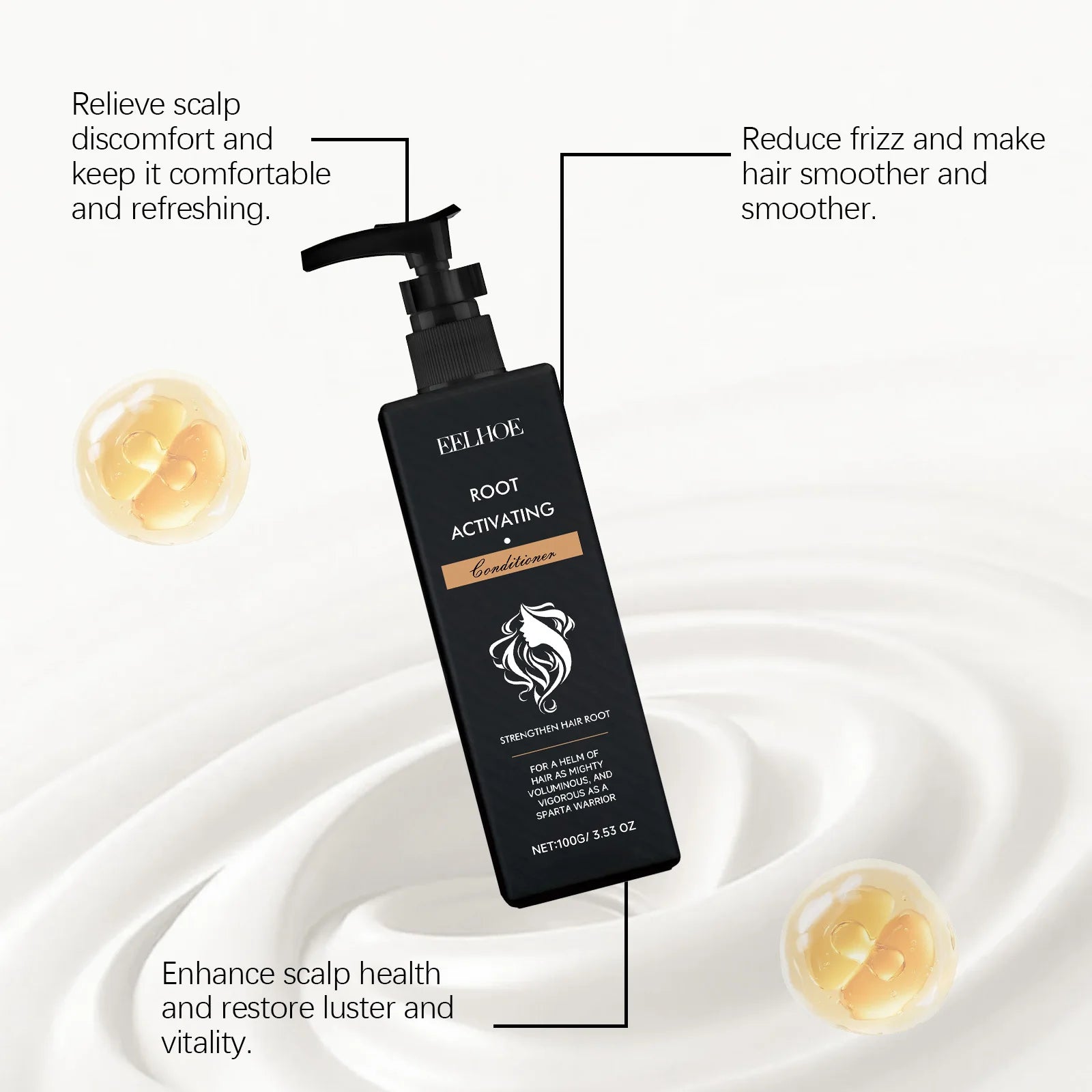 nourishing conditioner, moisturizing the end of the hair, dry, frizzy, supple hair strands, pampering, shiny hair care Oasis Select