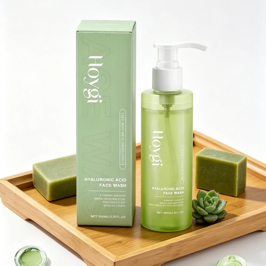 Hoygi Hyaluronic Acid Face Wash Powerful Cleaning Gentle Exfoliation Improve Skin Radiance Moisturizing Refreshing Cleansing Gel Oasis Select