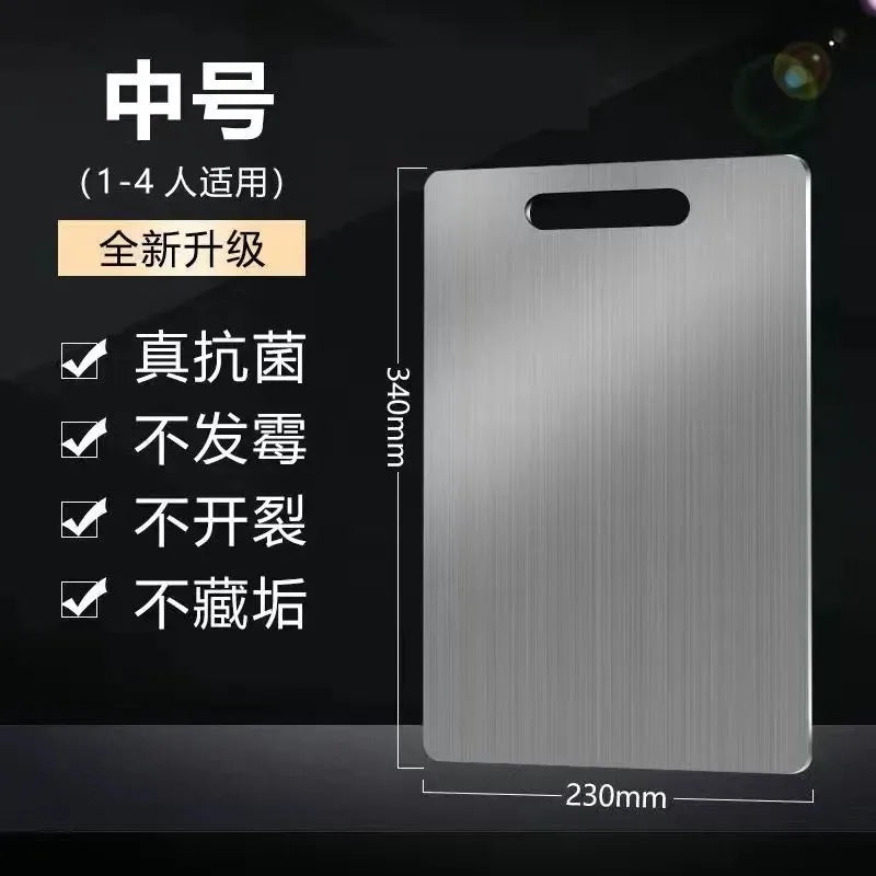 304 Stainless Steel Panel and Chopping Board Kitchen Household Double Sided Kneading Dough Fruit Meat Chopping Cutting Board Oasis Select 34x23cm
