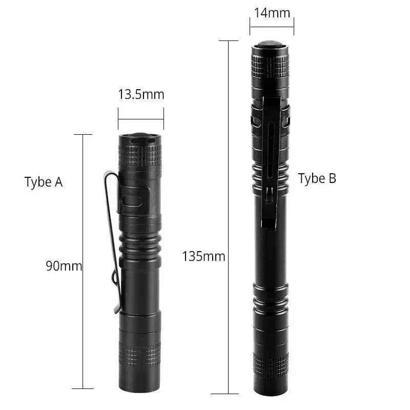 Mini LED Pen Light Flashlight – Ultra Bright EDC Torch