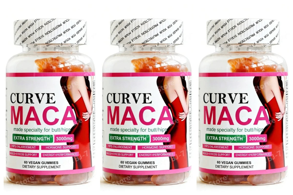 Vegan Maca Gummies – Plant Extract Energy Support, 60 Count Herbal Supplement Gummies Oasis Select 3bottle 180pieces