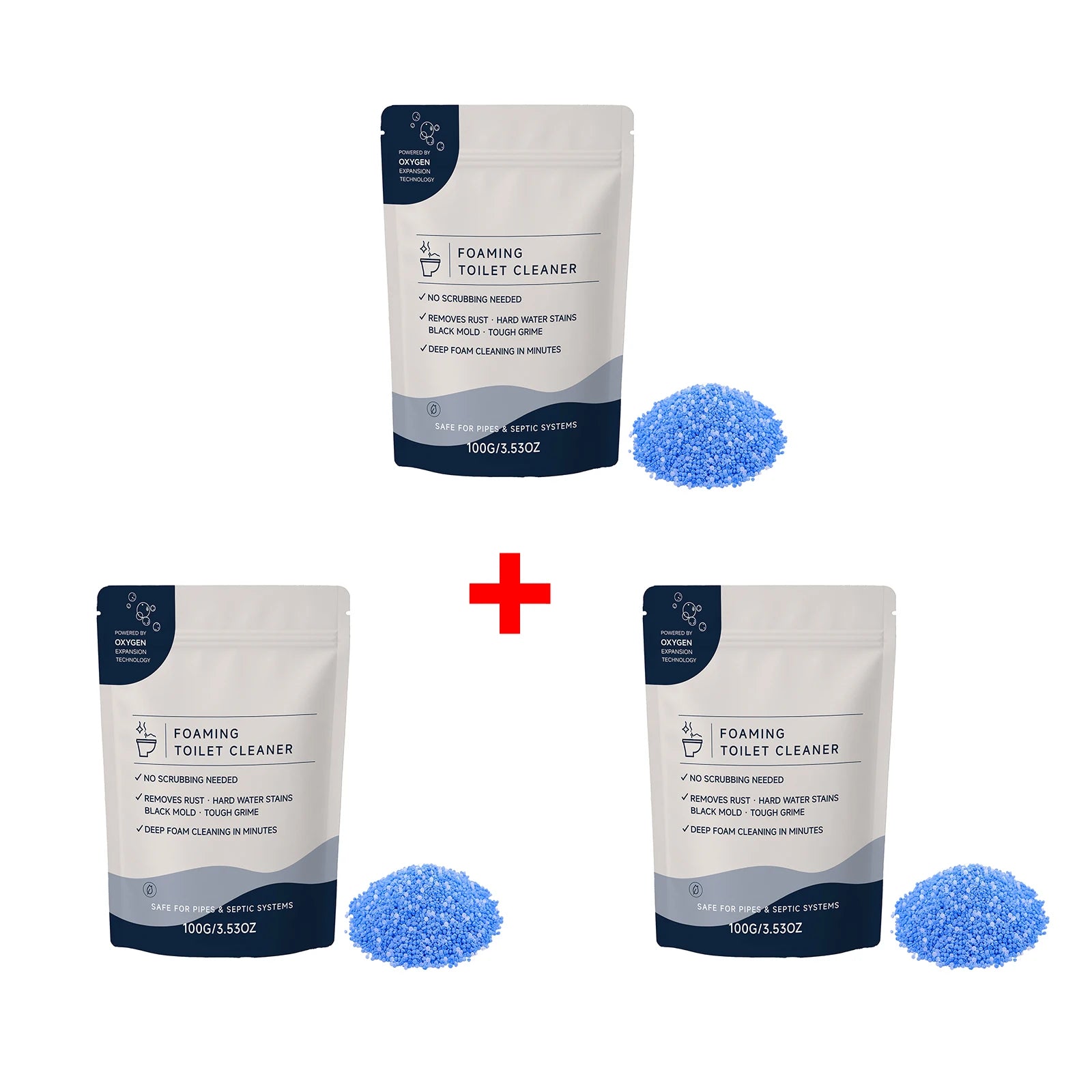 Toilet Cleaner Powder Dissolves Stubborn Stains and Grime Deodorizes Removes Odor Clean the Yellow Stains Toilet Descaler Oasis Select 300g