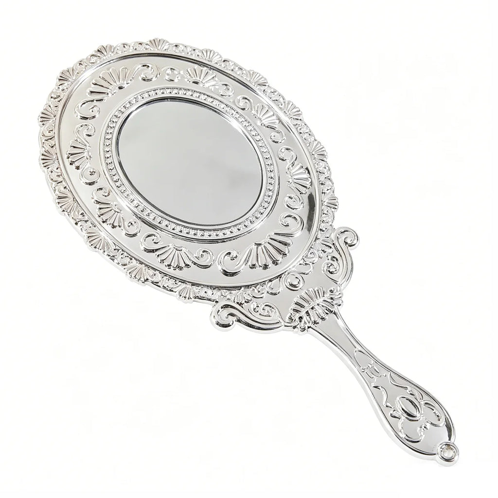 Vintage Baroque Handheld Makeup Mirror – Double-Sided