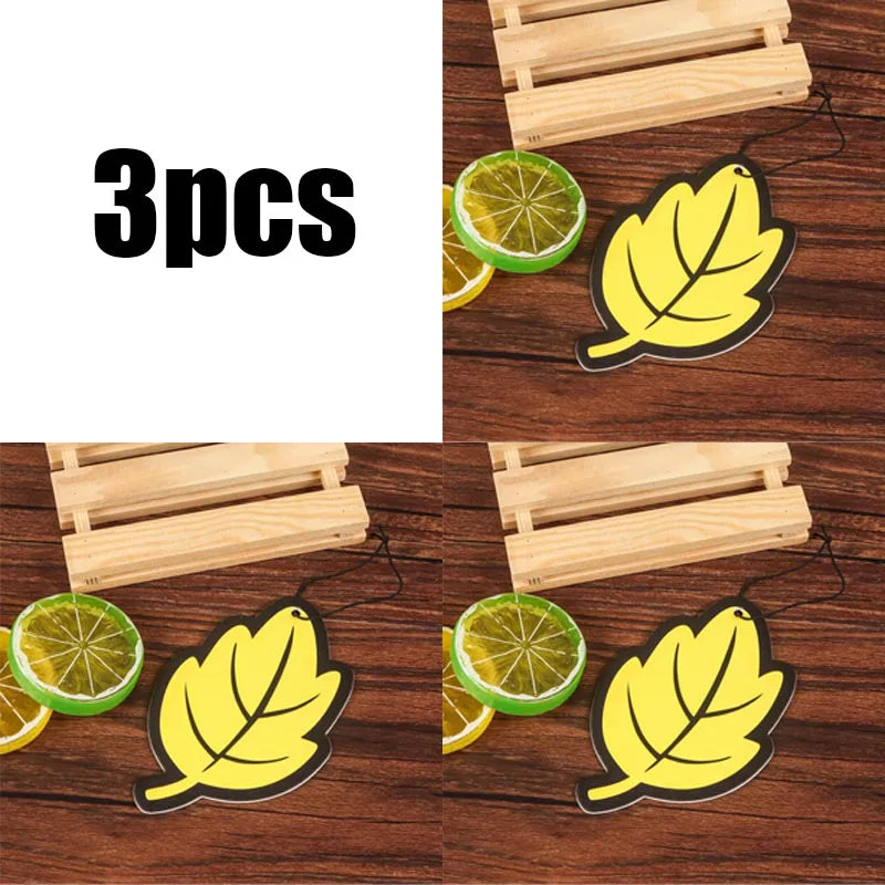 1 2 3 Car Air Freshener Natural Scented Tea Paper Auto Hanging