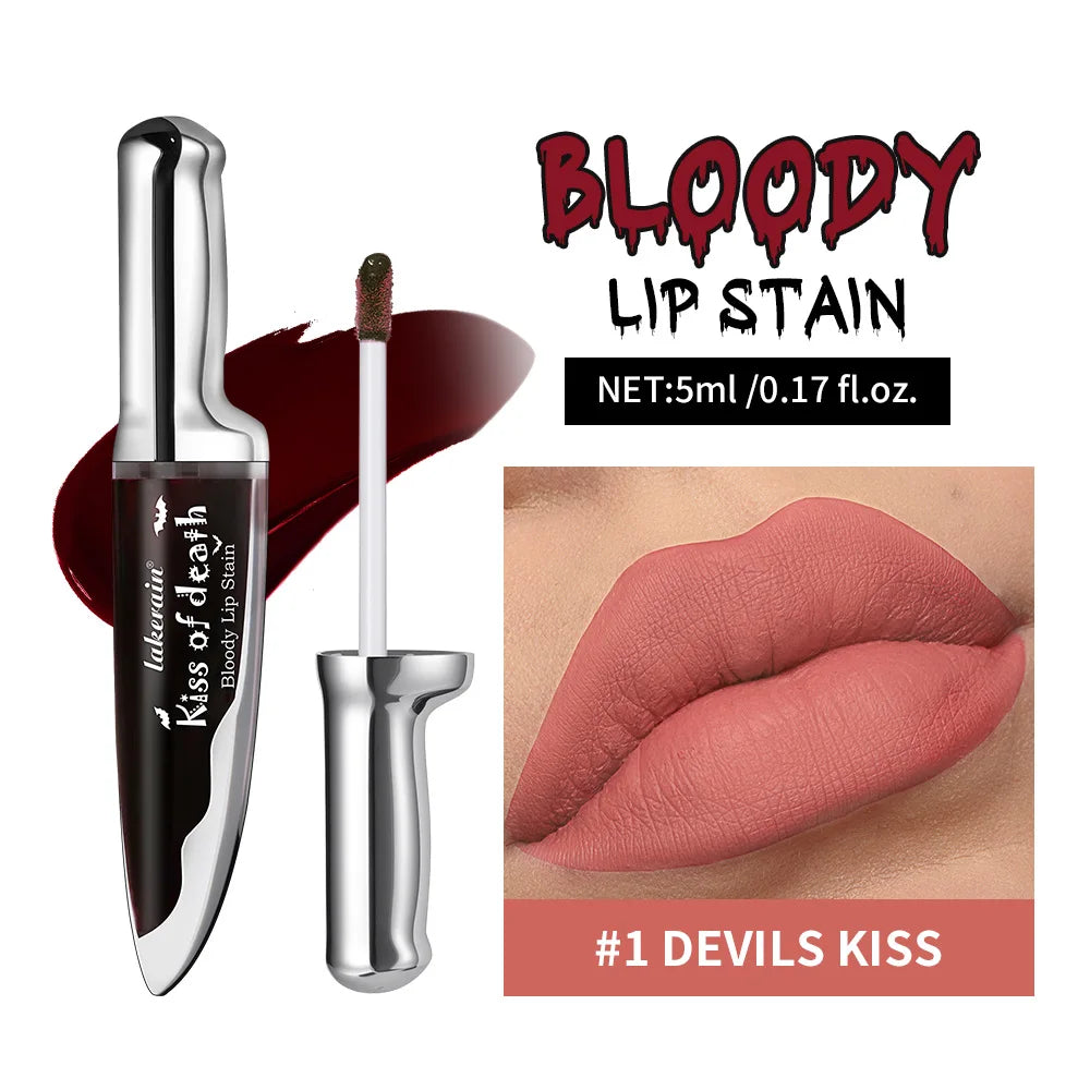 Gothic Bloody Lip Stain – Matte Waterproof Halloween Cosplay Gothic Lip Stain Oasis Select 1DEVILS KISS
