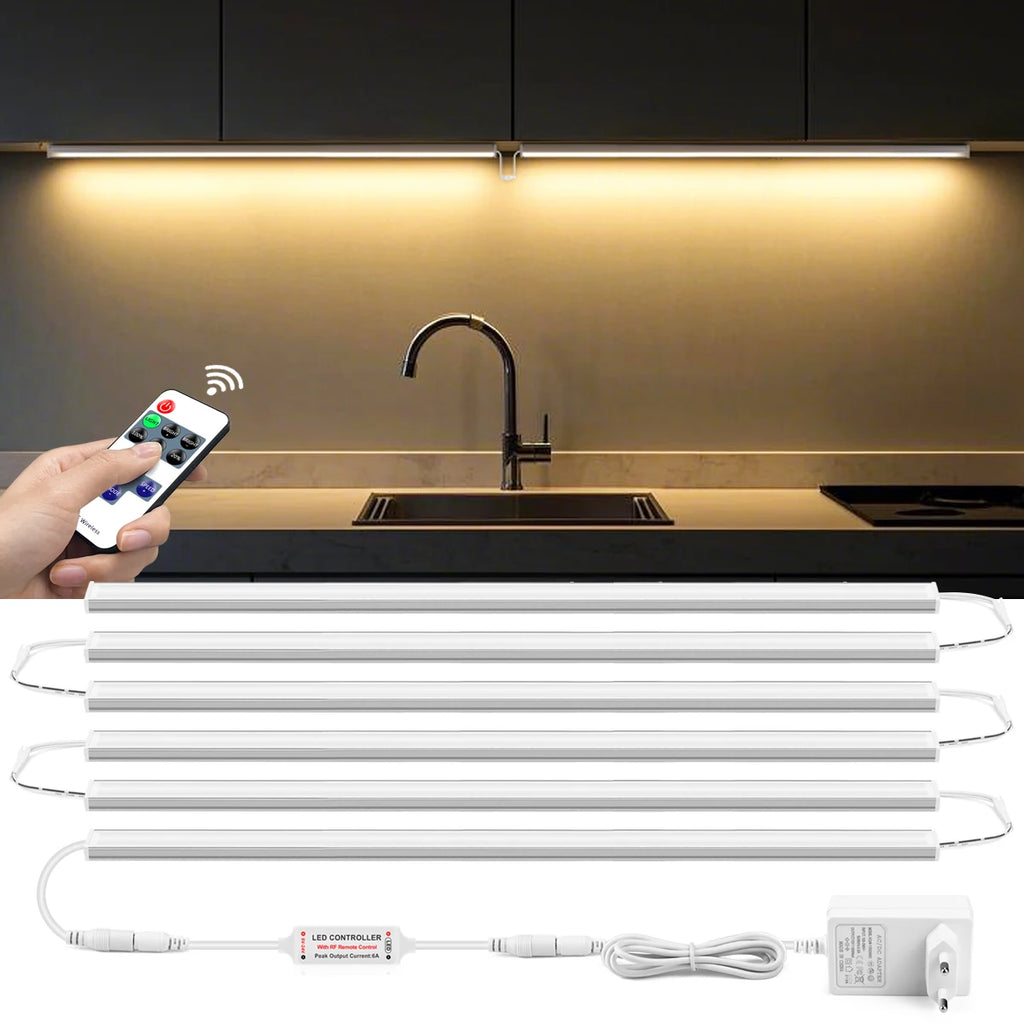 12V Dimmable LED Light Bar 30CM 40CM 50CM White/Warm White Lamp Tube with RF Remote Control Dimmer For Kitchen Bedroom Lighting Oasis Select
