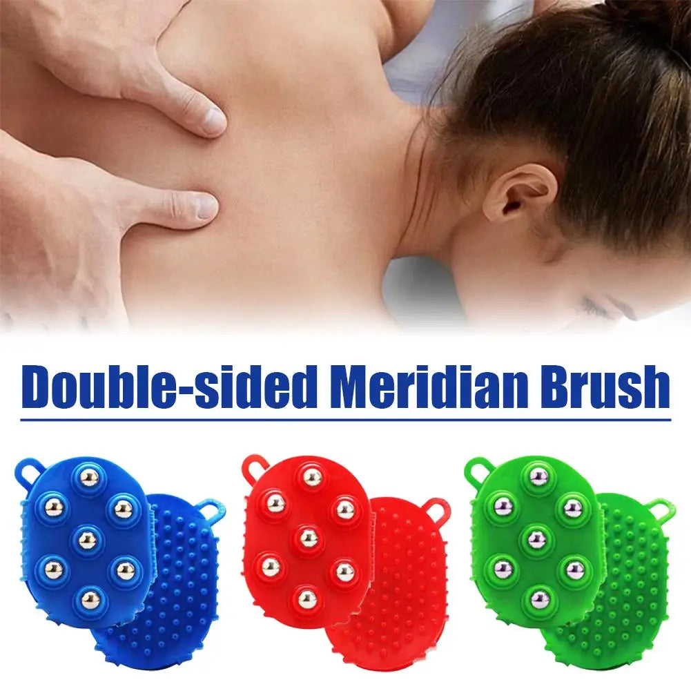 Double-Sided Massage Glove – 7-Bead & Steel Ball Brush Massage Glove Oasis Select