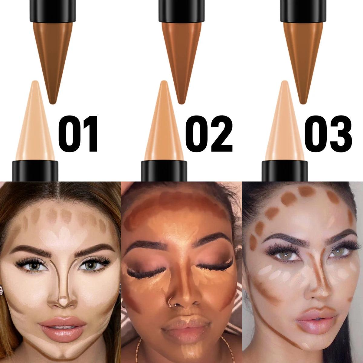 KAFURUX Double-Ended Contour Stick | Highlight & Shadow Cream