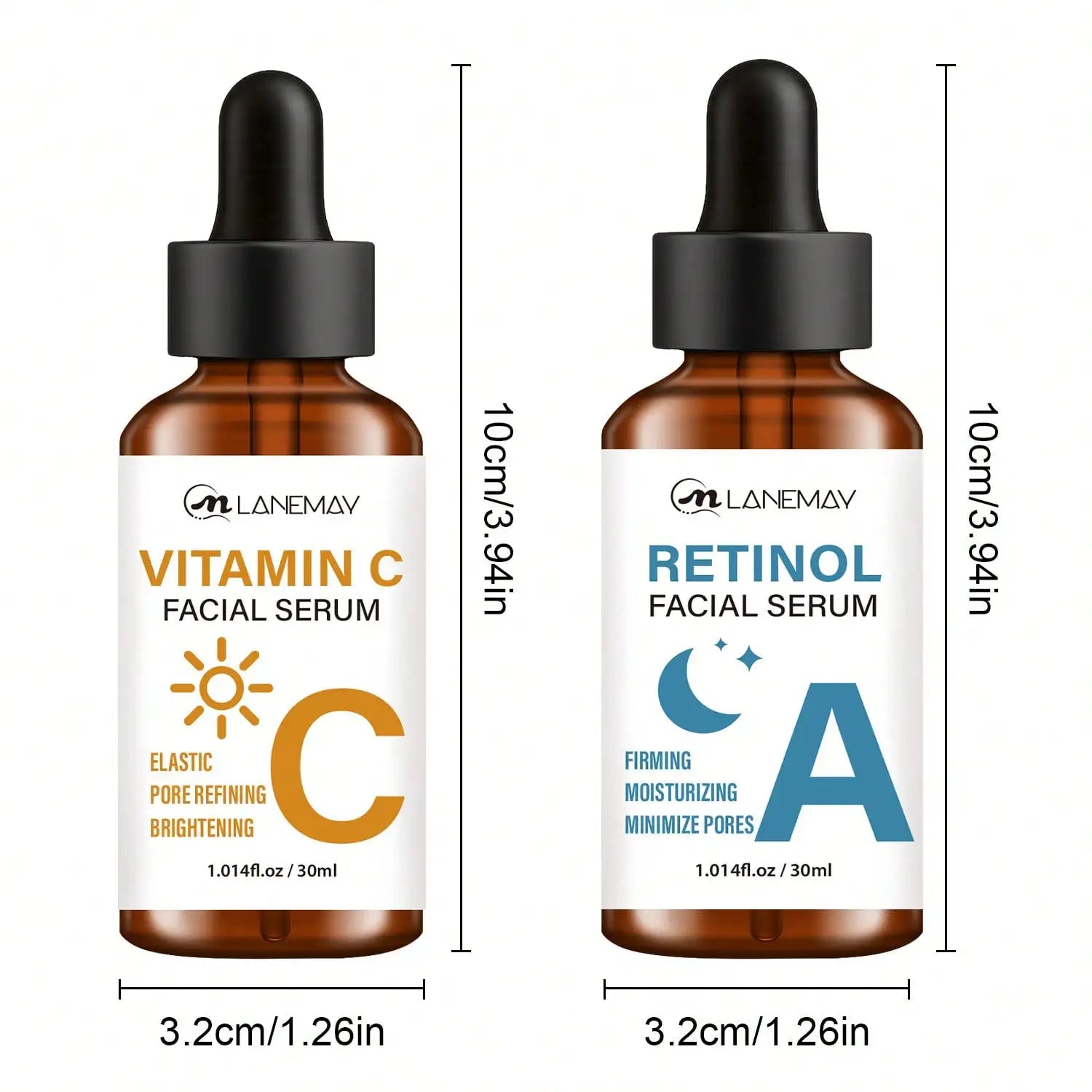 Vitamin C & Retinol Serum Pack – Anti-Aging Face Serum Duo