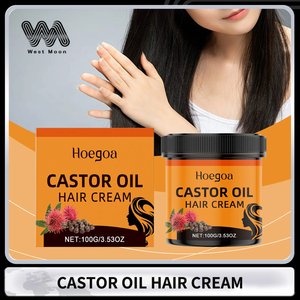 HOEGOA Castor Oil Leave-In Hair Cream – Frizz & Dry Hair