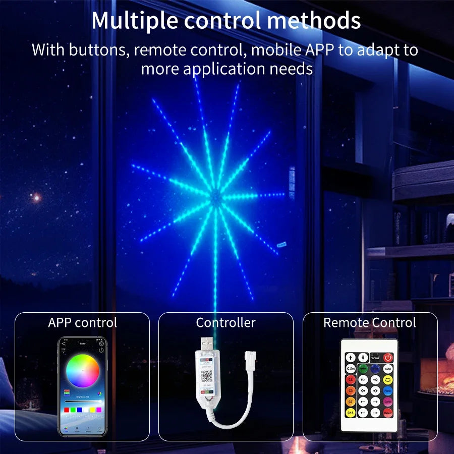RGB Firework LED Strip Lights – Bluetooth App & Music Sync LED Strip Lights Oasis Select