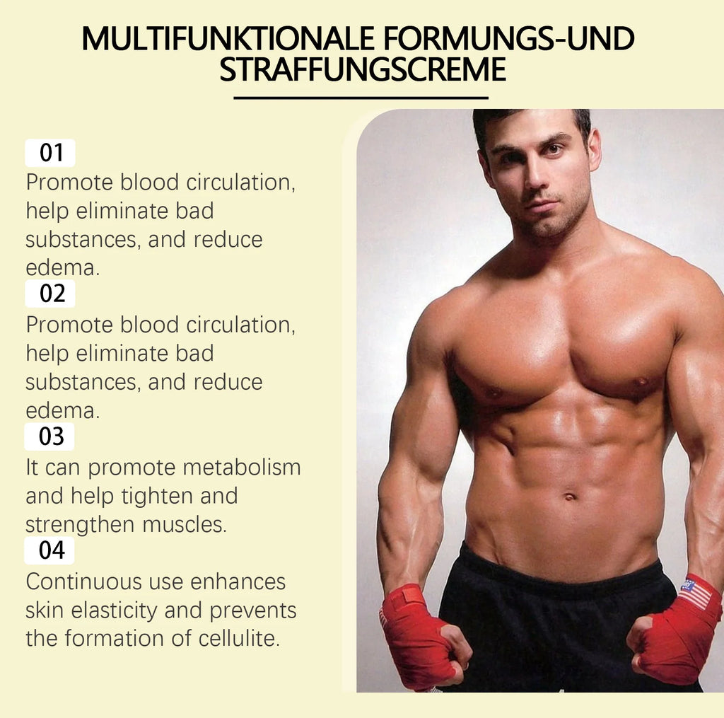 Firming Cream for Men Shaping Fat Burning Reduce Cellulite Improve Sagging Skin Enhancer Abdominal Muscle Tightening Cream Stick Oasis Select