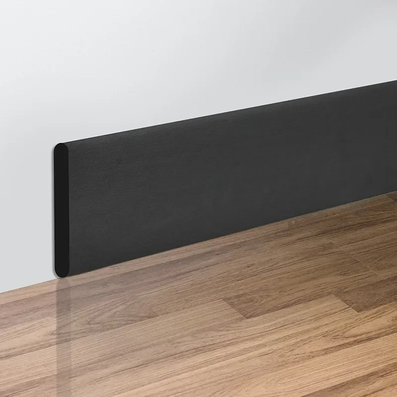 2M Waterproof Enclosure Self Adhesive Skirting Line 3D Wall Sticker Thickened Anti-collision Decoration Corner Line Oasis Select Black 2m