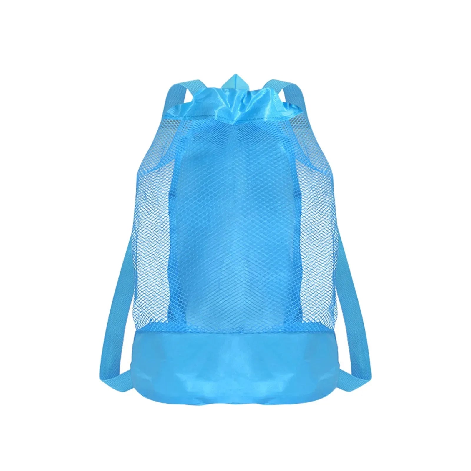 Extra-Large Sand-Resistant Drawstring Beach Backpack - Kids Pool Toys Storage Bag for Shell Collecting, Travel & Fitness Oasis Select Blue