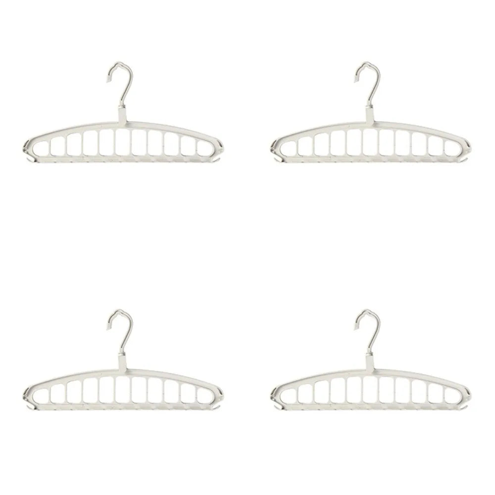 4-Pack Rotatable Multi-Hole Clothes Hanger | Space-Saving Rack