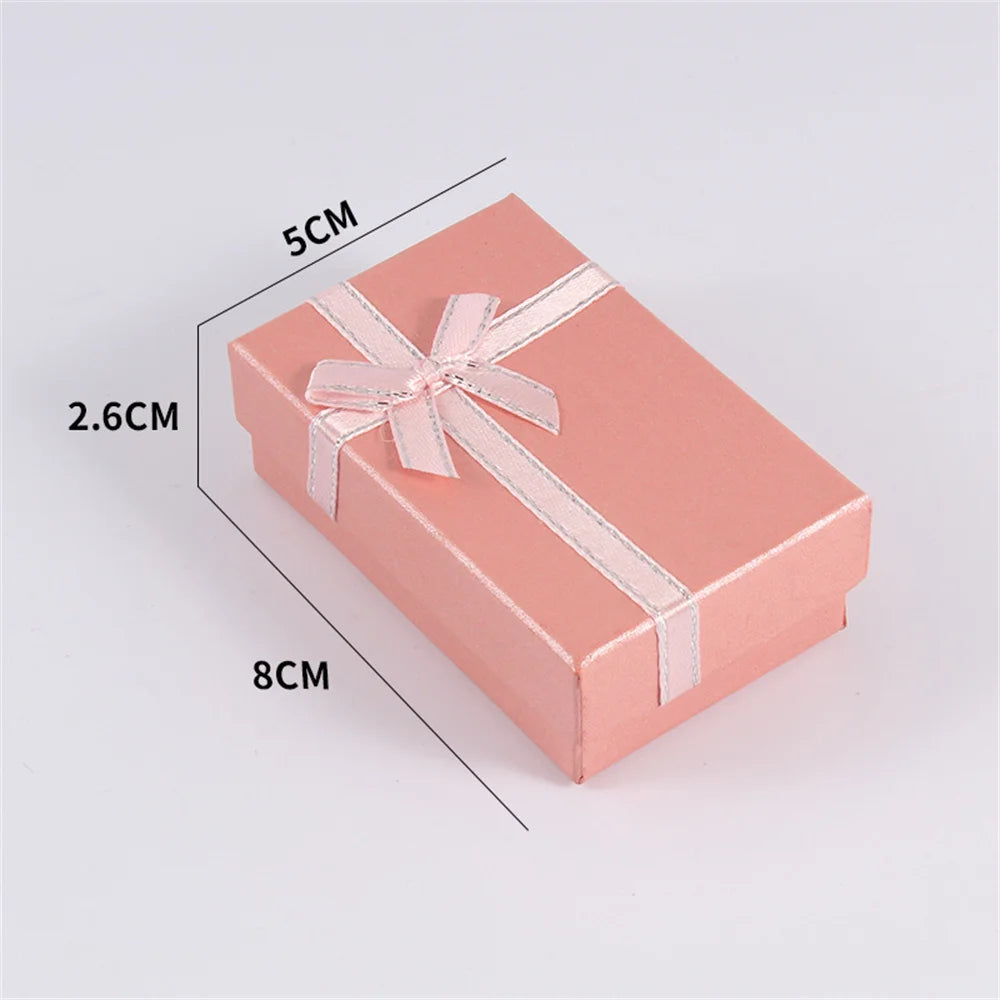 Jewelry Box For Engagement Ring Earrings Necklace Bracelet Bowknot Box Earrings Bracelets Boxes Shape Gift Packing Party Supply Oasis Select Pink Other