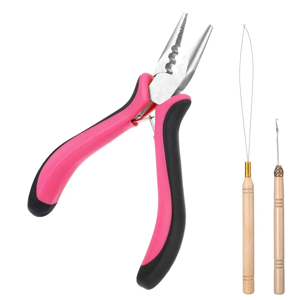 2026-WISH Hair Extension Tools Kit For Micro And Nano Ring, 3-Hole For Micro Links Hair Extensions Kit For Hair Extensions Or Re Oasis Select