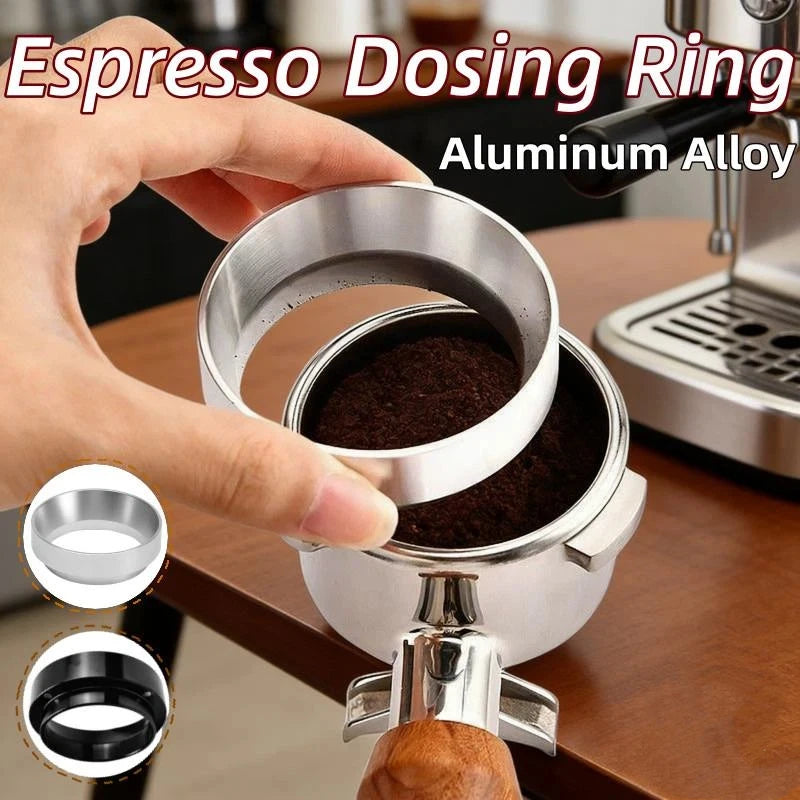 Aluminum Alloy Coffee Dosing Ring Anti-overflow Food Grade Durable for Office Daily Coffee Brewing Small Coffee Tools Oasis Select