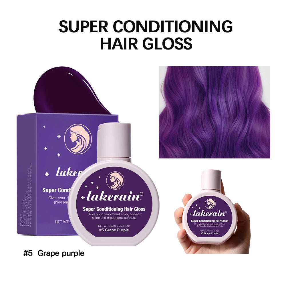 100ml Super Gloss Color Conditioning Gloss Rinse Out Semi-Permanent Hair Gloss that Enhances Color and Boosts Shine & Hydration Oasis Select 05