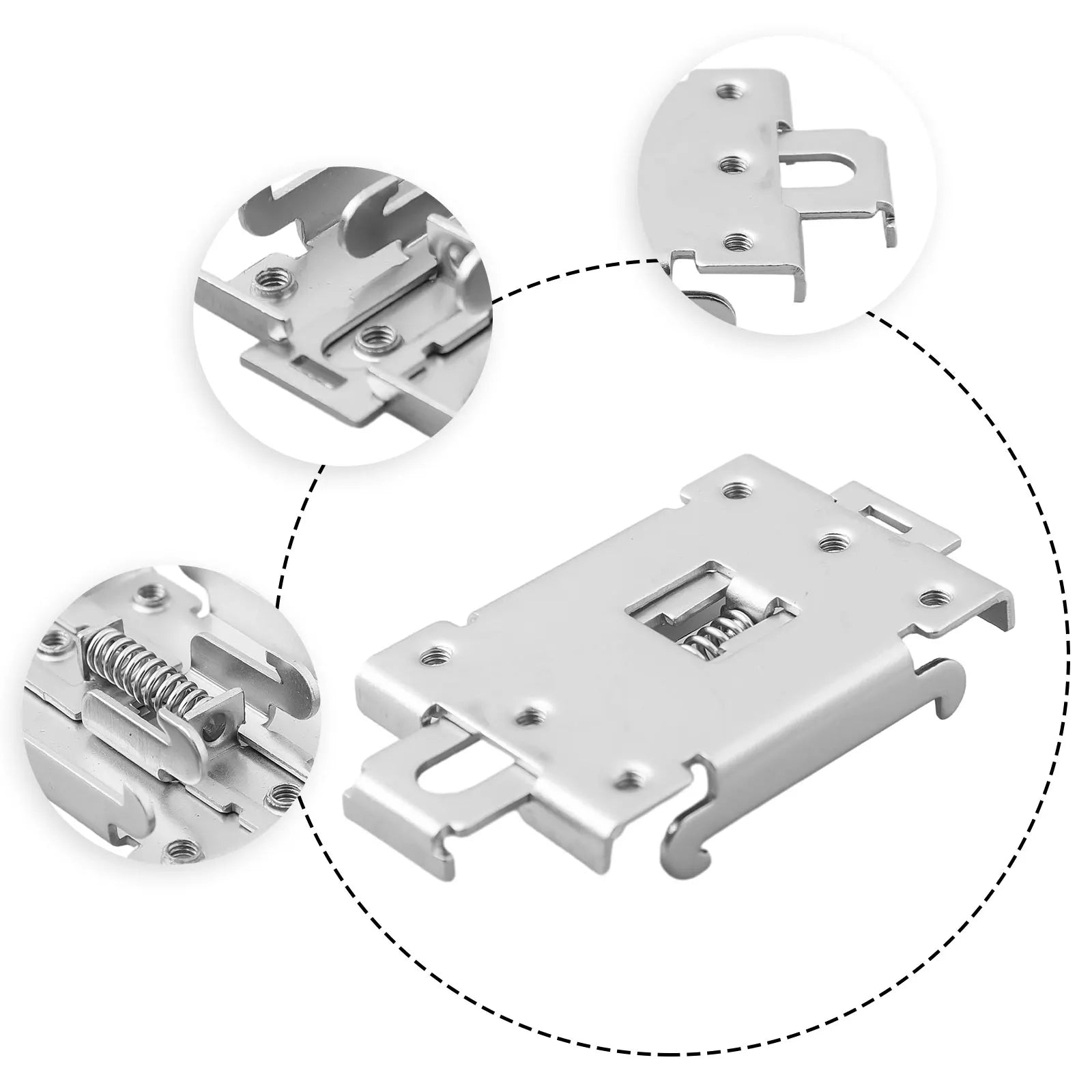 DIN 35mm Relay Mounting Bracket Fixed Power Switch Guide Rail Buckle Solid State Relay Clip Clamp For C45 Rail Mount Adapter Oasis Select