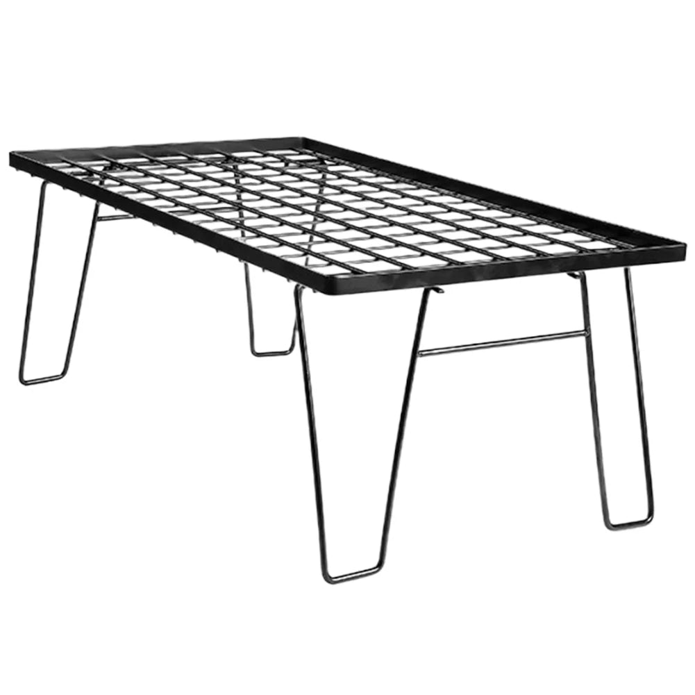Camping Lightweight Table with Table Board & Bag Portable Cooking Net Table Campfire Grill Table for Outdoor Barbecue Oasis Select
