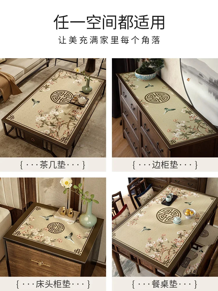 Window sill mat Window edge leather protective mat Sun protection waterproof dust Chinese bay window mat Oasis Select